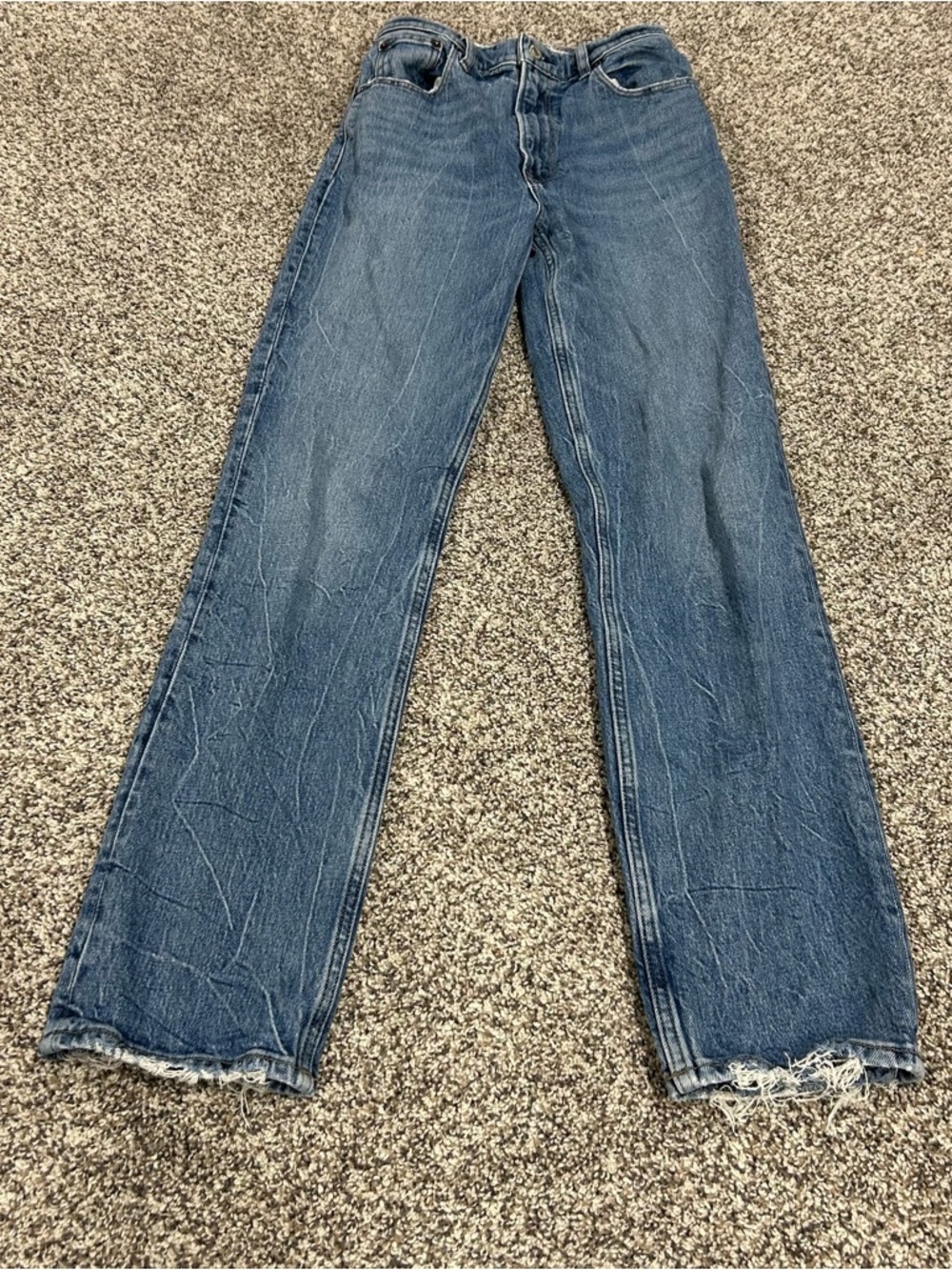 Abercrombie & Fitch 90s Straight Ultra High Rise Jeans Medium Wash 25/0